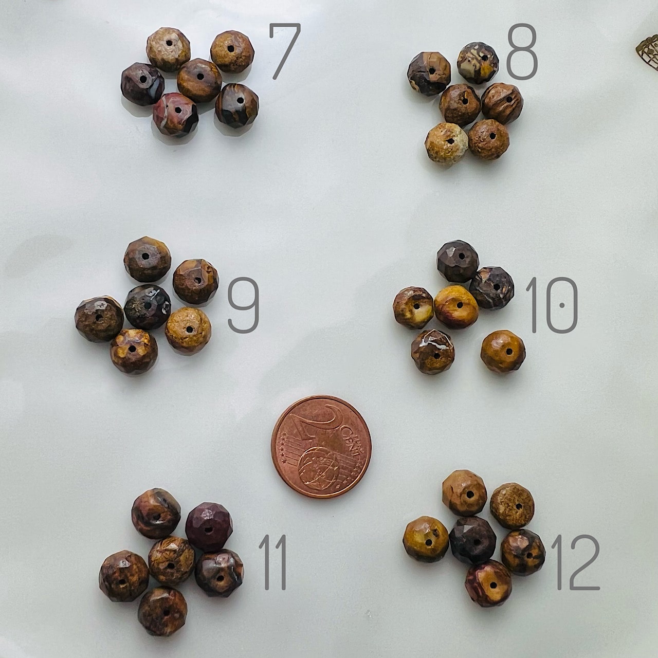 Perles rondelles facettes en Opale Boulder Matrix d&