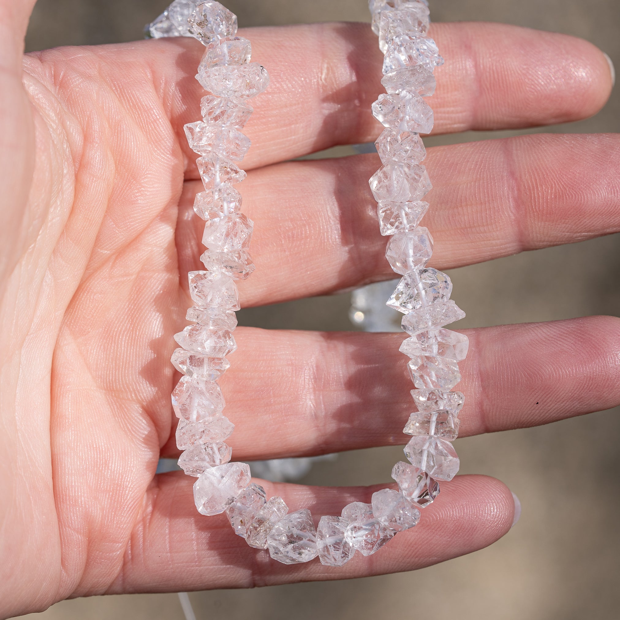 Cristaux bruts de Herkimer de env 9/11 mm ( lot de 4 )