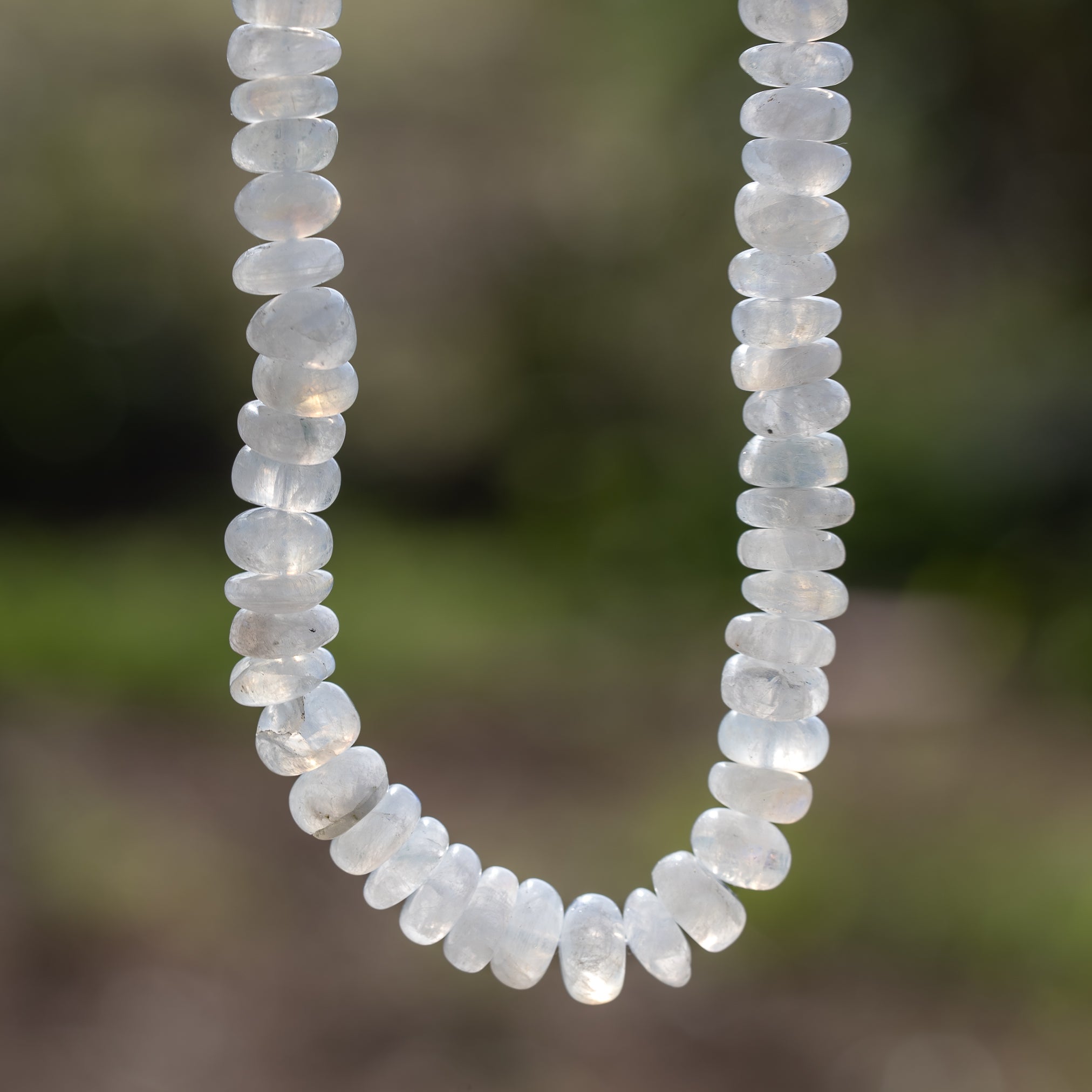 Perles rondelles lisses de Labradorite blanche de env 8,5/9 x 3/5 mm ( lot de 4 )