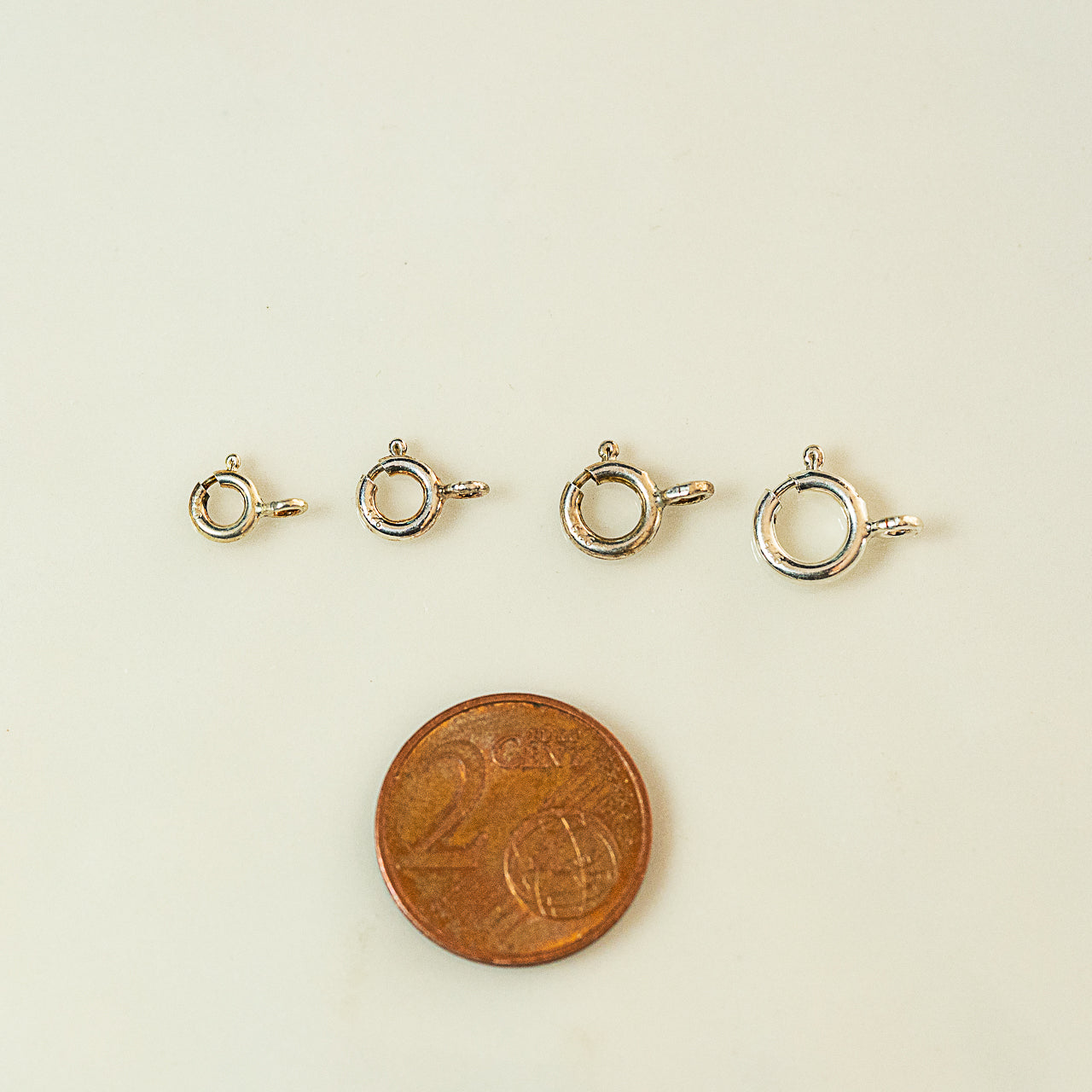 Fermoirs à ressort en argent 925 de 9 à 11 mm au choix ( à l&