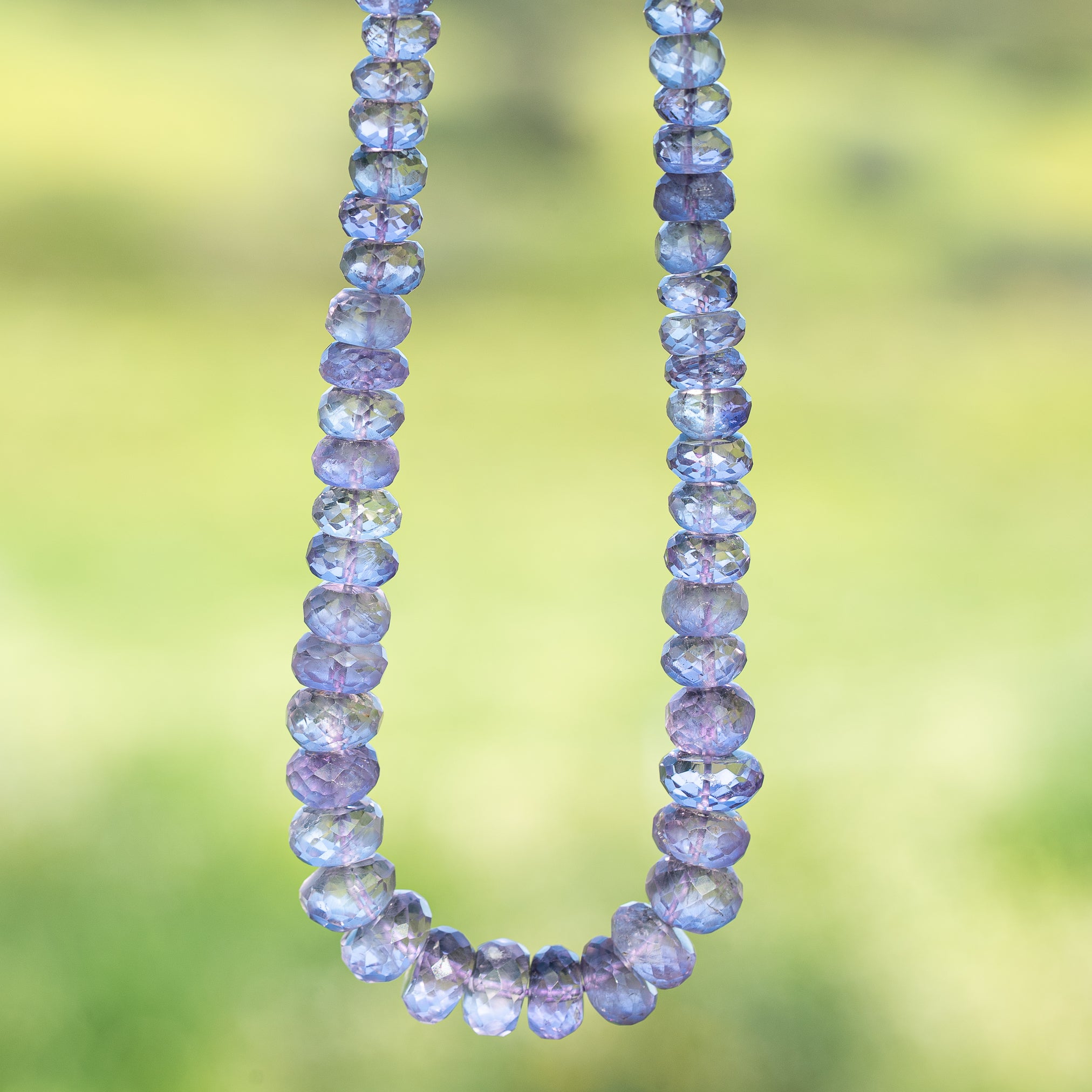 Perles rondelles facettes en Améthyste de 6 à 12 mm ( lot de 2 )