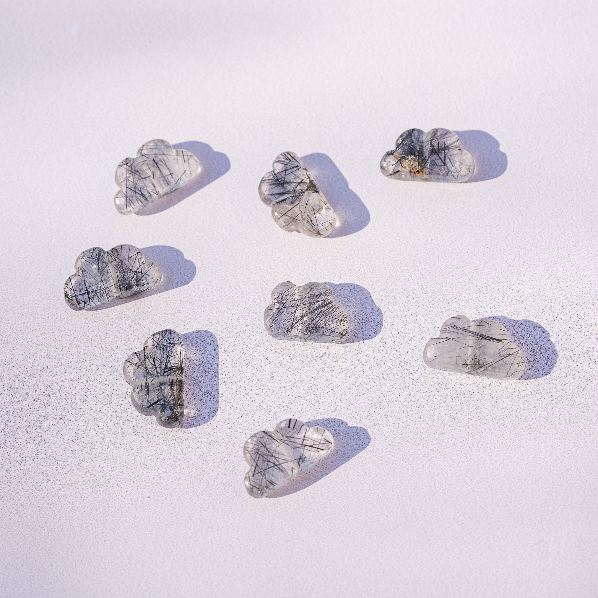Les " Nidhih " nuages en Quartz Tourmaline de env 15 x 10 mm au choix ( à l&