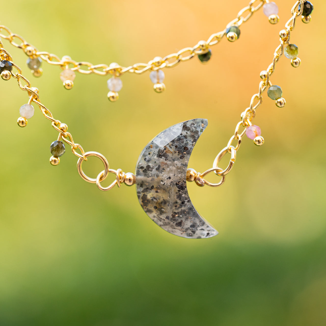 Les " Nidhih " lunes en Quartz à Graphite de env 17 mm ( à l&