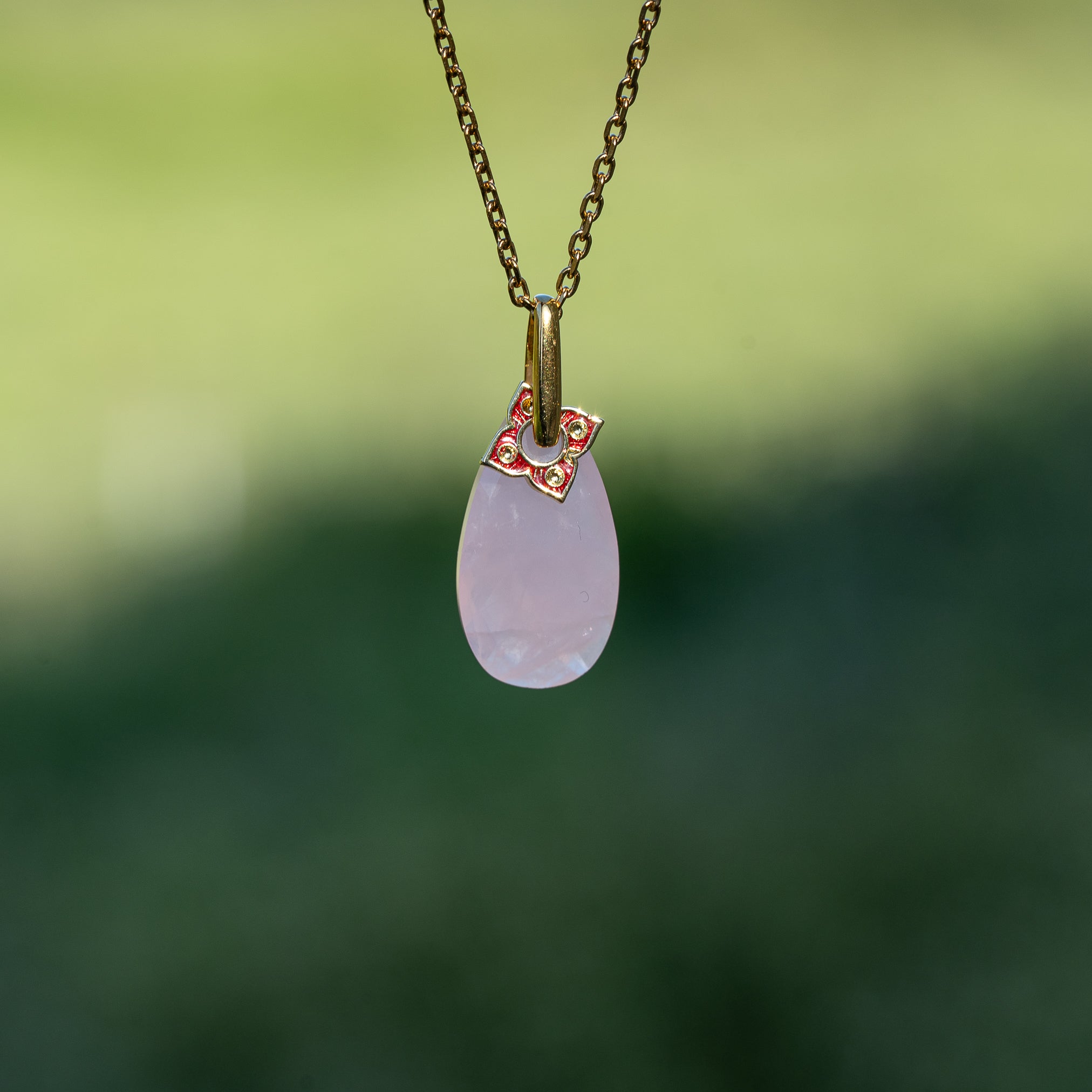 Pendentifs gouttes facettes en Fluorite multicolore de 24 mm au choix ( à l&