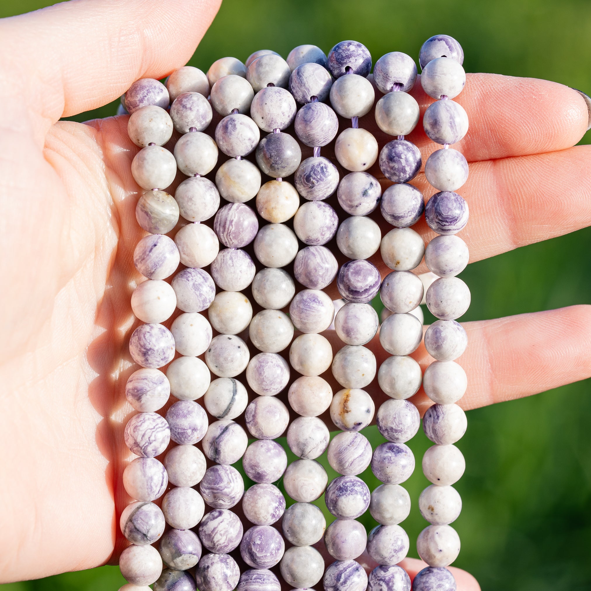 Perles rondes lisses de Tiffany stone de 8 mm ( rang de env505 perles )