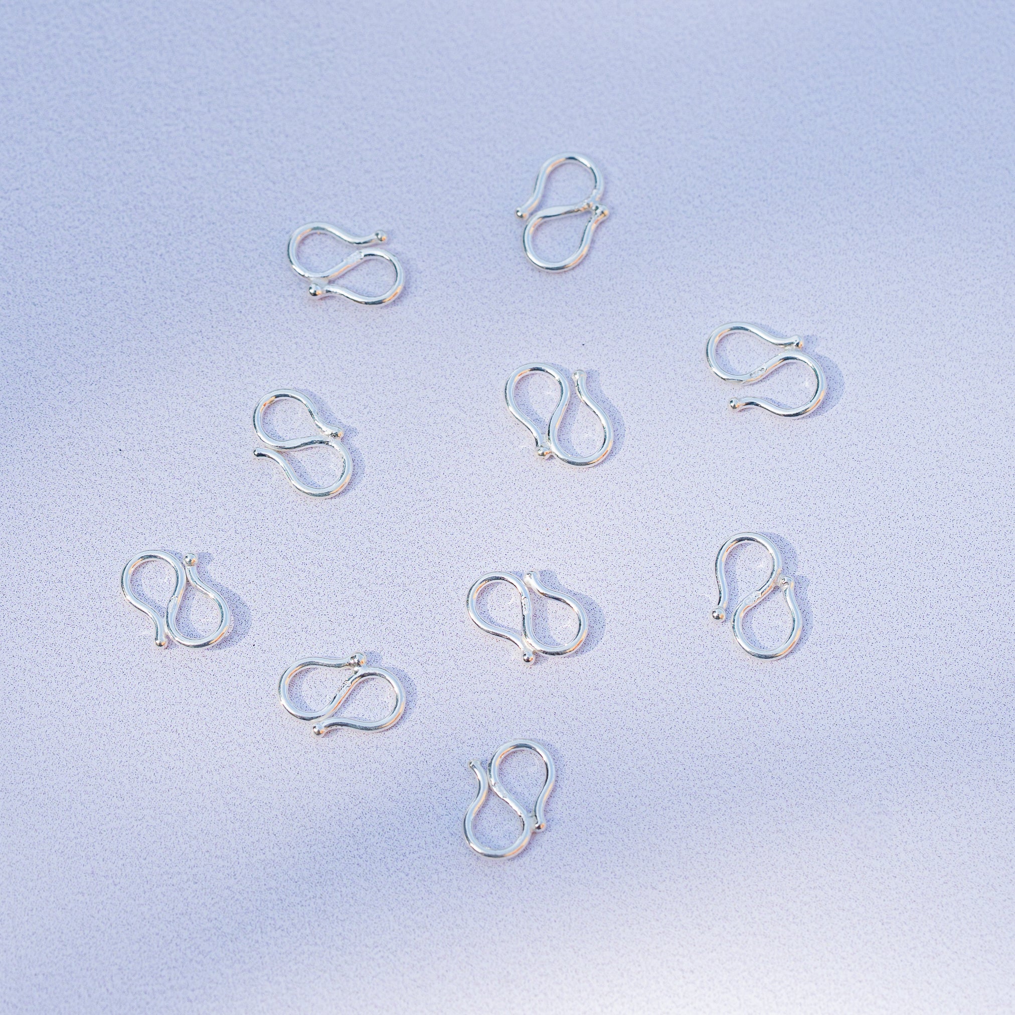Fermoirs crochet en S en argent 925 de 10 mm ( à l&