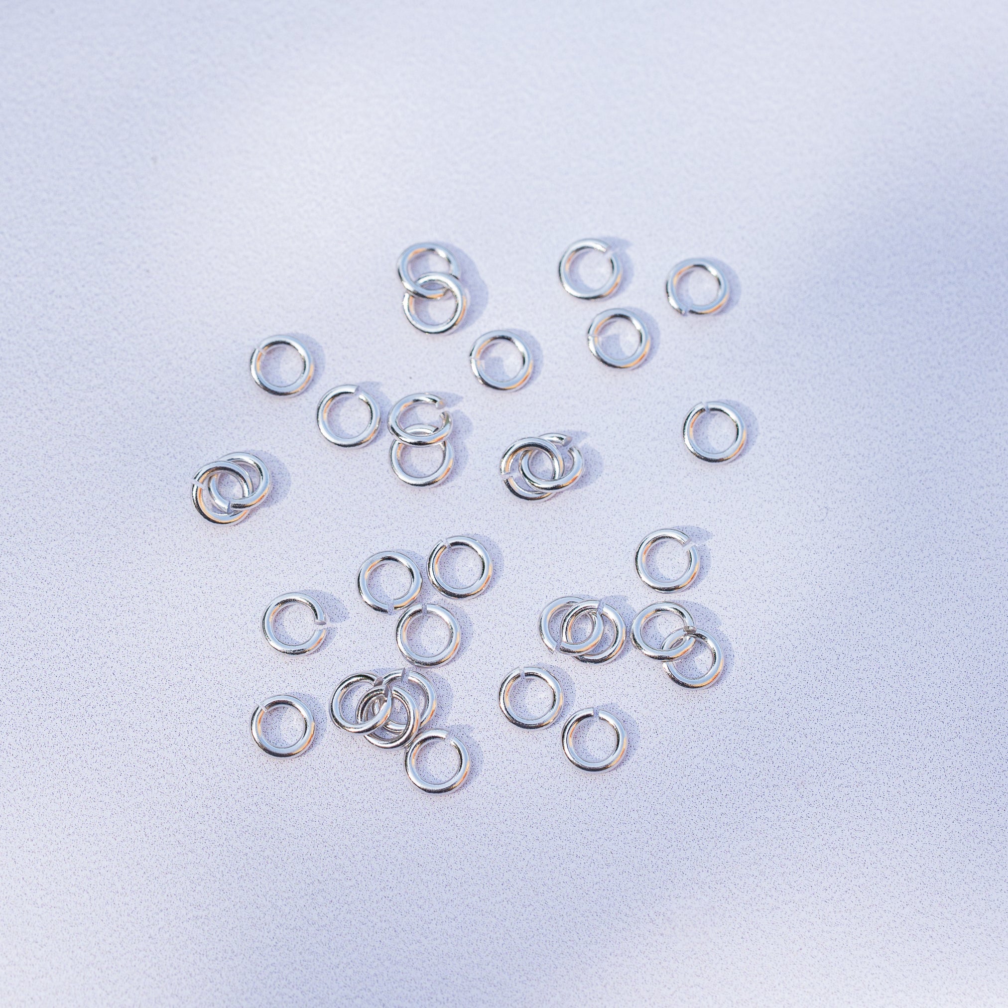Anneaux de jonction argent 925 de 5 x 1 mm au choix ( lot de 4 )