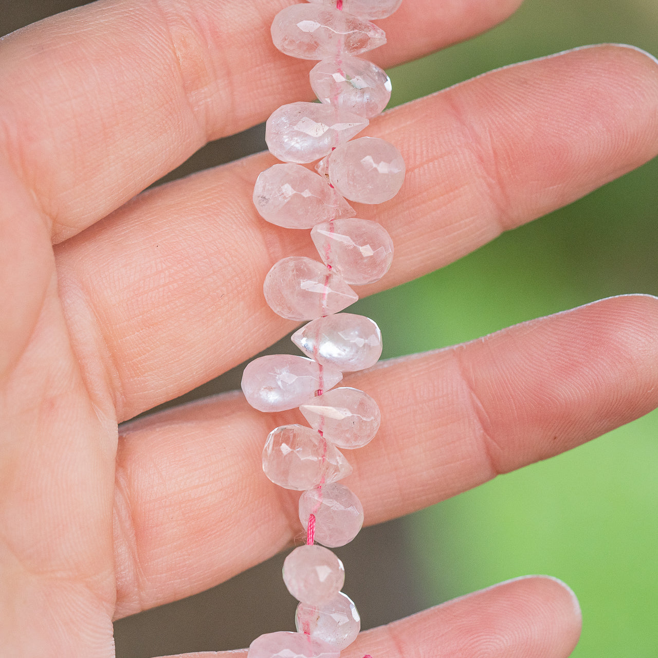 Gouttes facettes de Morganite AA de 9/13 mm ( à l&