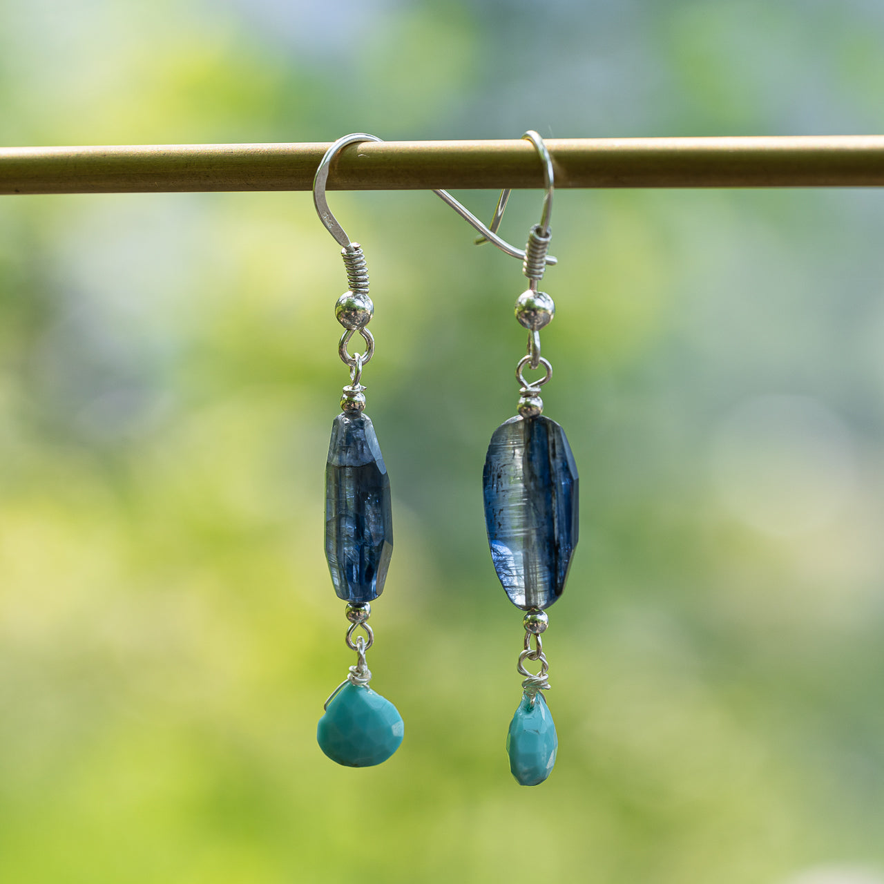 Perles gouttes facettes de Turquoise d&