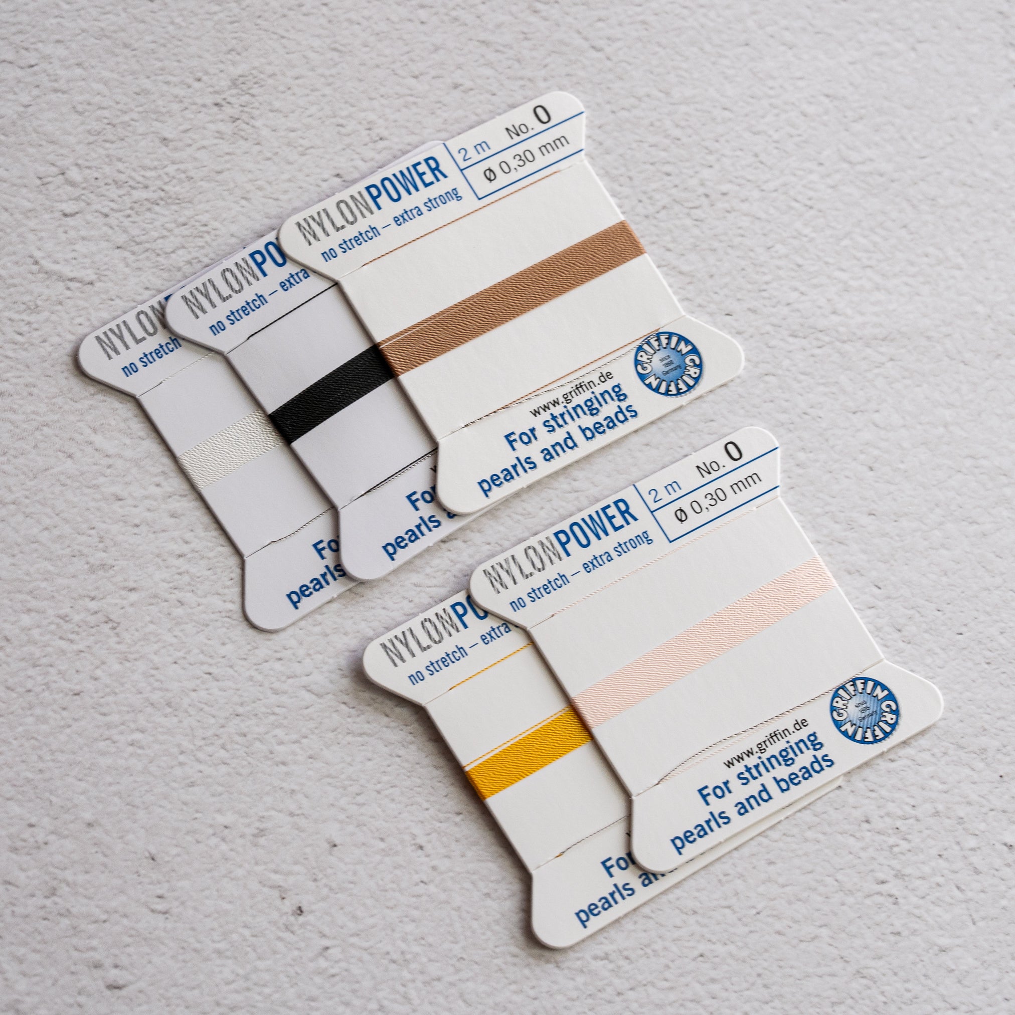 Fil Griffin Nylon Power avec aiguille intégrée de 0,3 mm, couleur au choix ( à l&