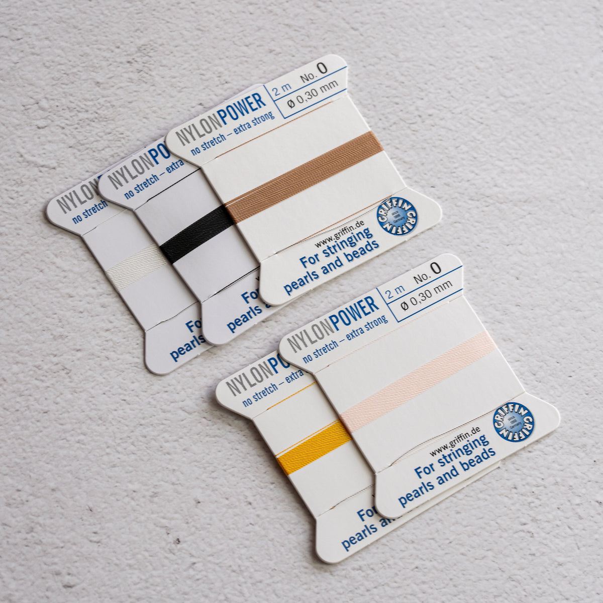 Fil Griffin Nylon Power avec aiguille intégrée de 0,3 mm, couleur au choix ( à l&