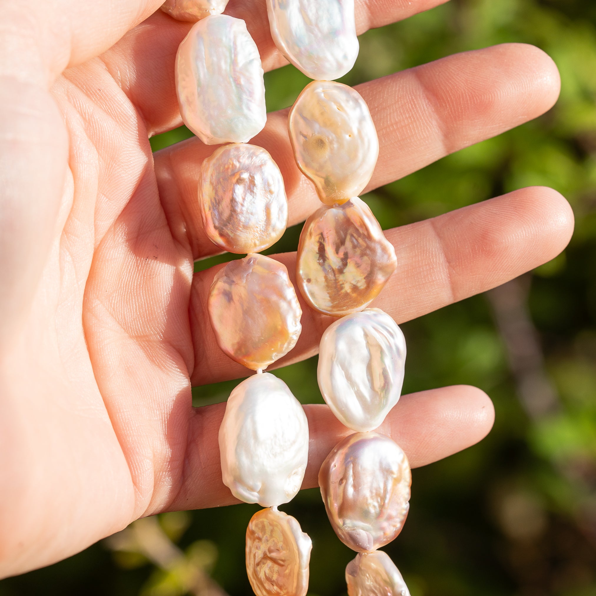 Perles pépites ovales en perles d&