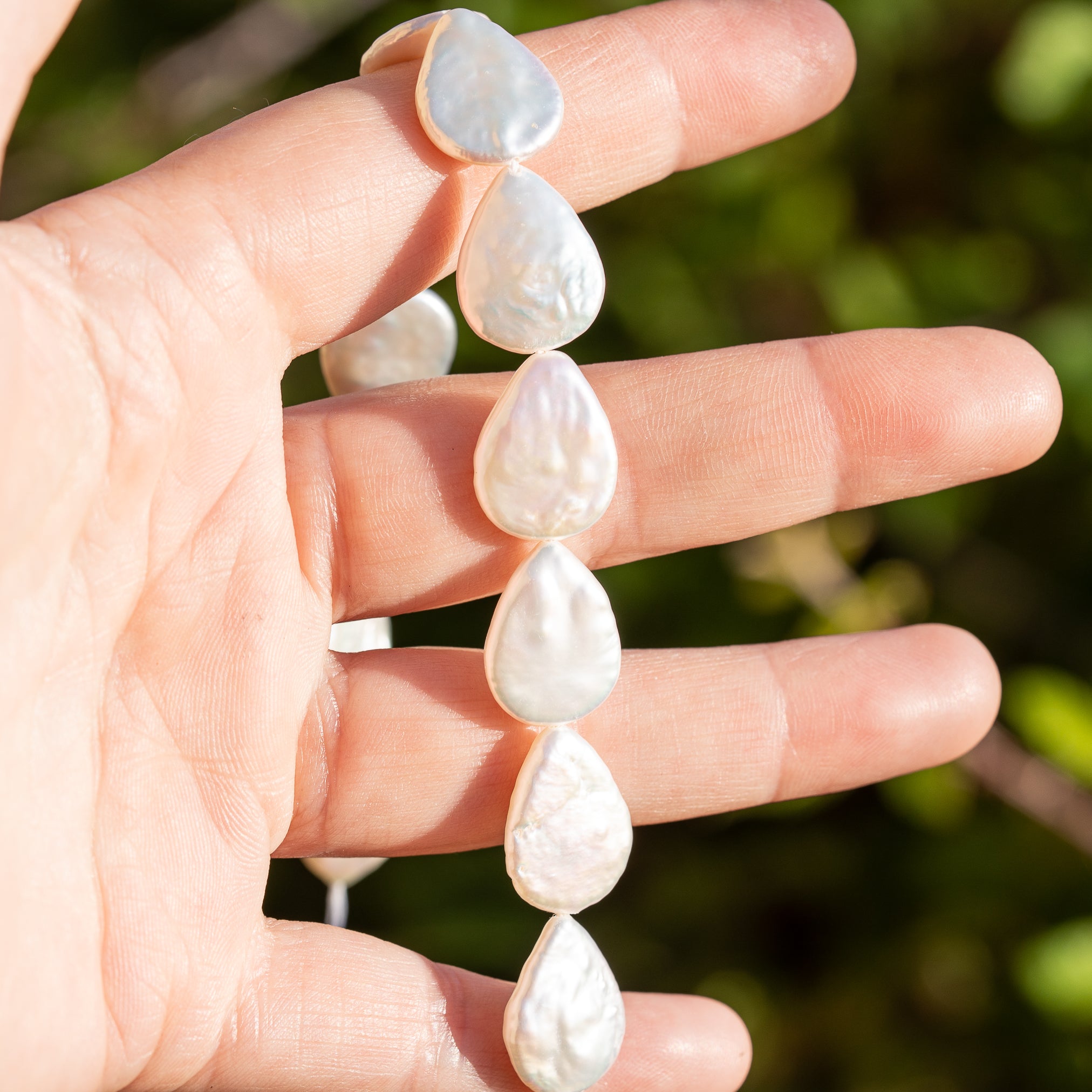 Perles gouttes plates en perles d&