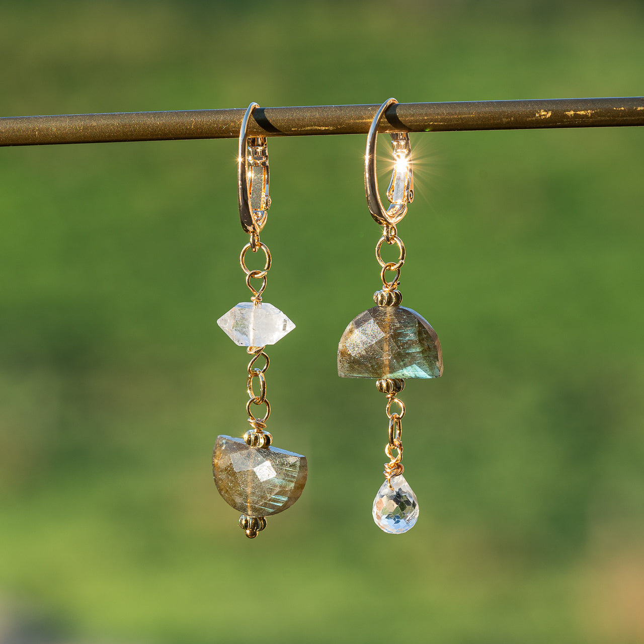 Cristaux bruts de Herkimer de env 9/11 mm ( lot de 4 )