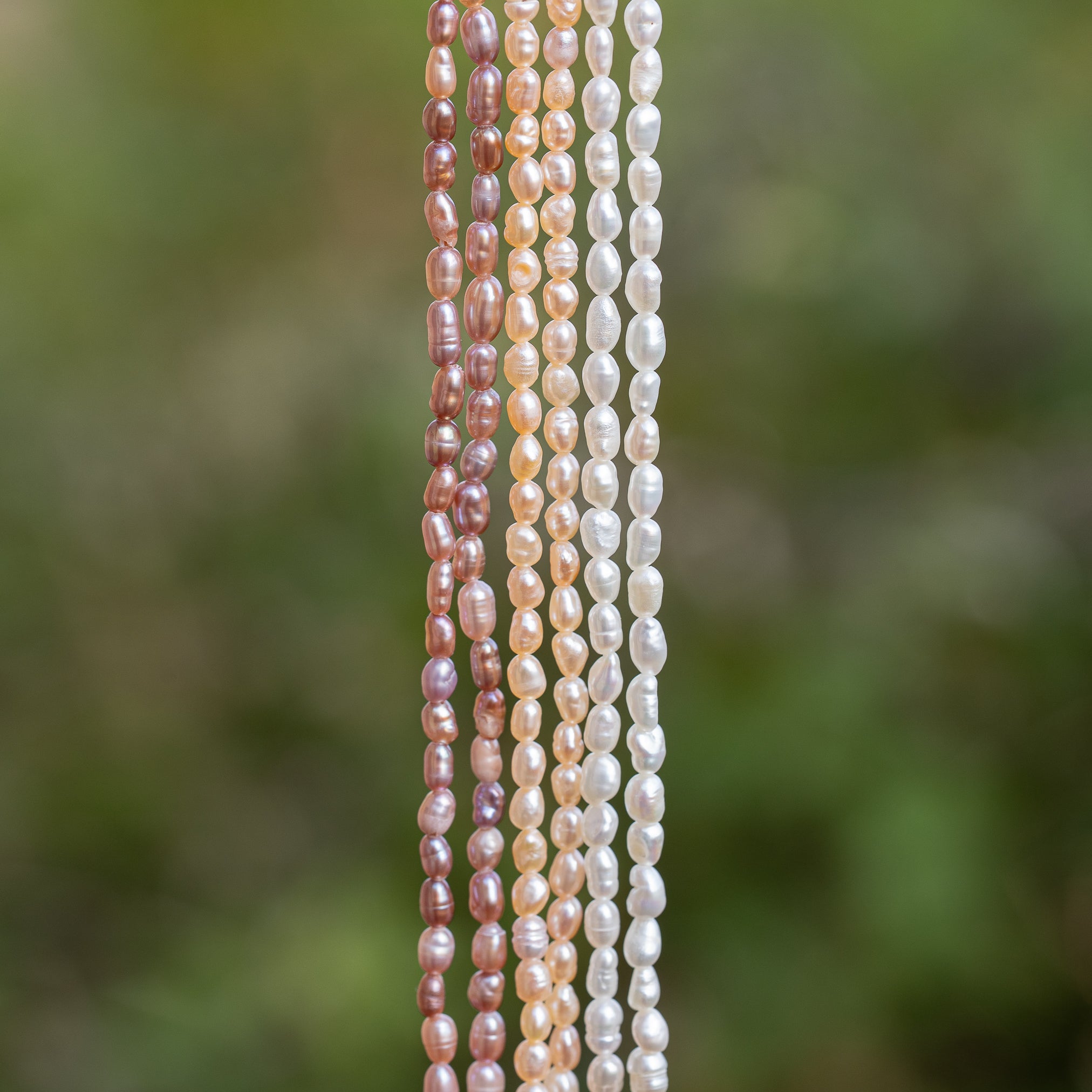 Fines perles ovales en perles d&
