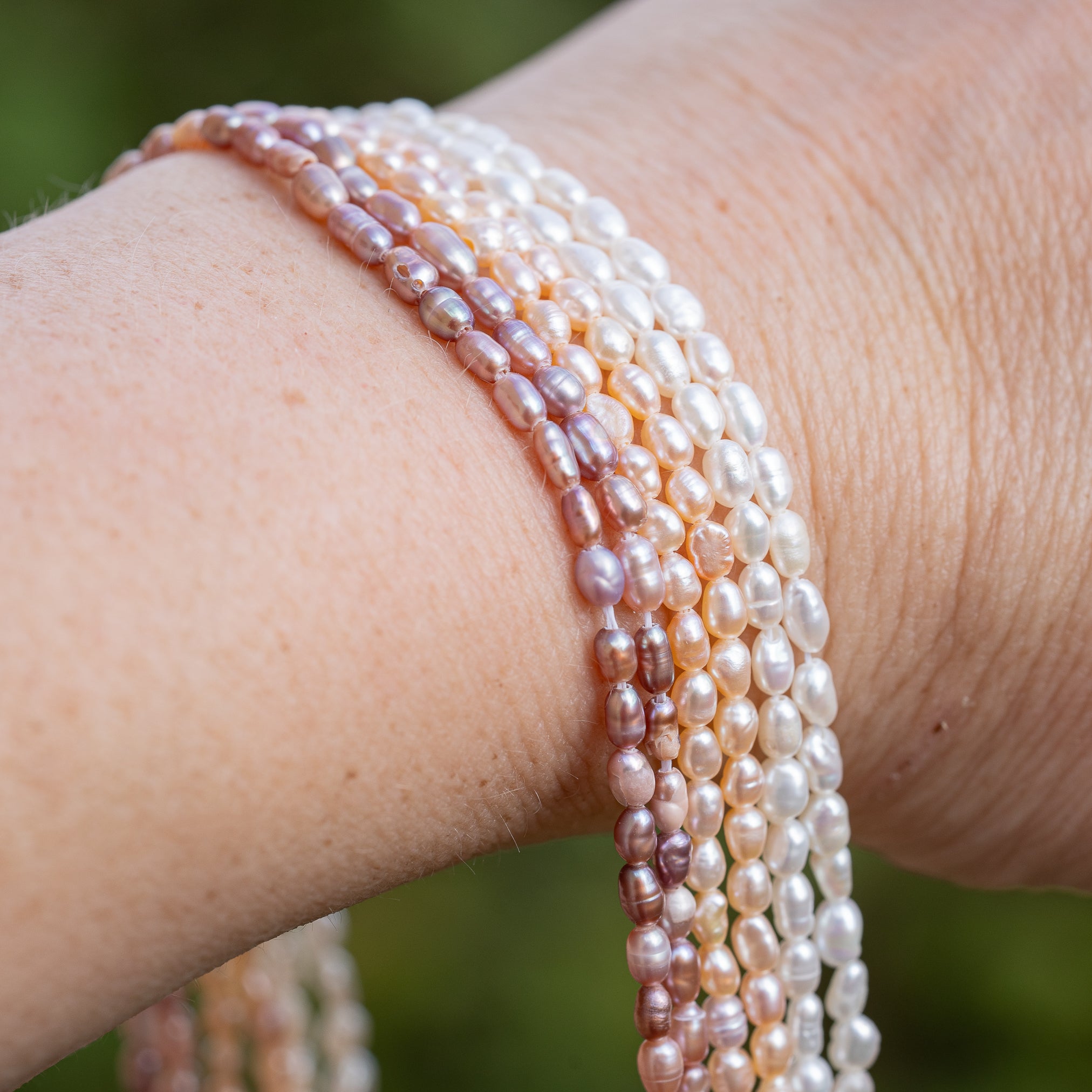 Fines perles ovales en perles d&