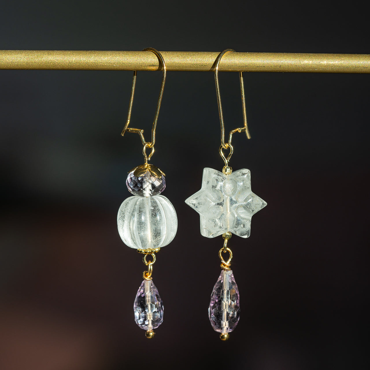 Perles gouttes facettes AA en Améthyste lilas de 9/14 mm ( à l&