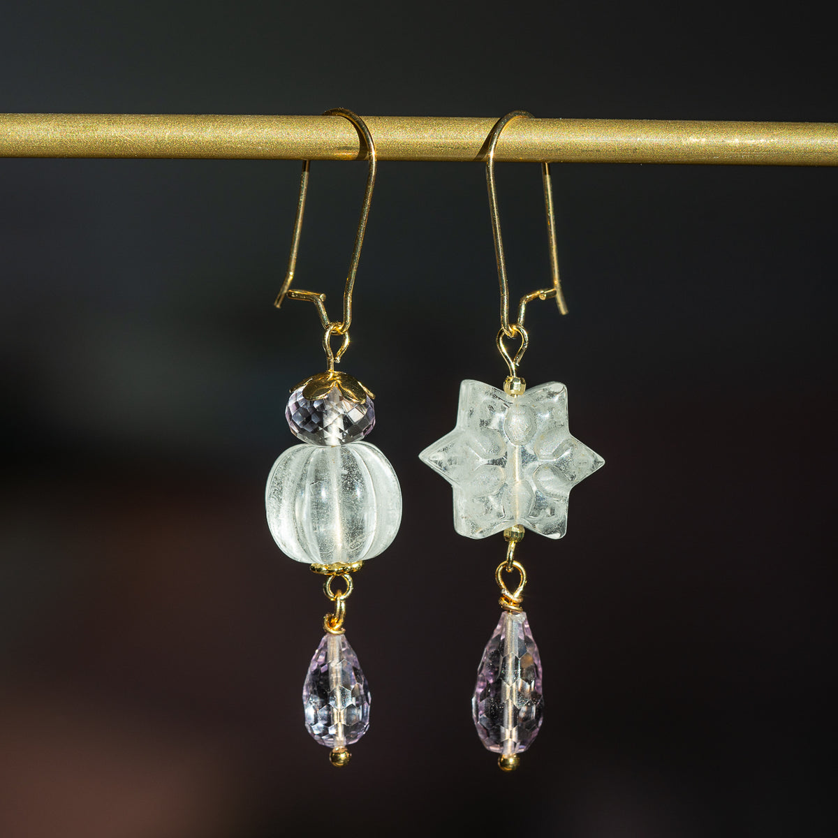 Perles gouttes facettes AA en Améthyste lilas de 9/14 mm ( à l&