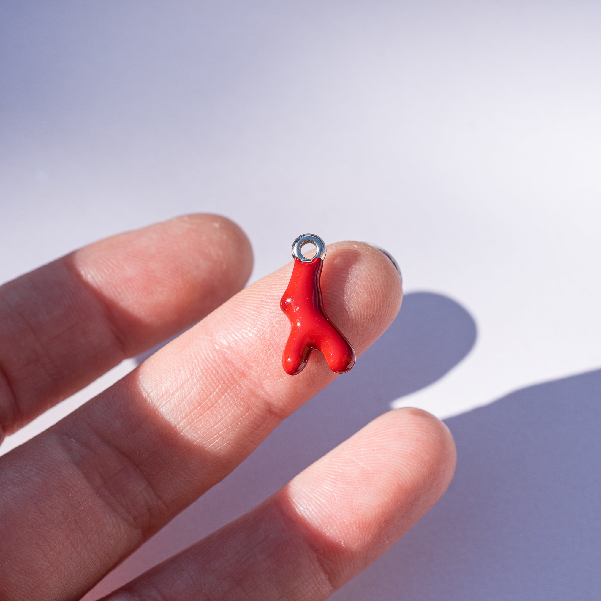 Charms " corail " émaillés en acier inoxydable de 18,5 mm couleurs au choix ( à l&