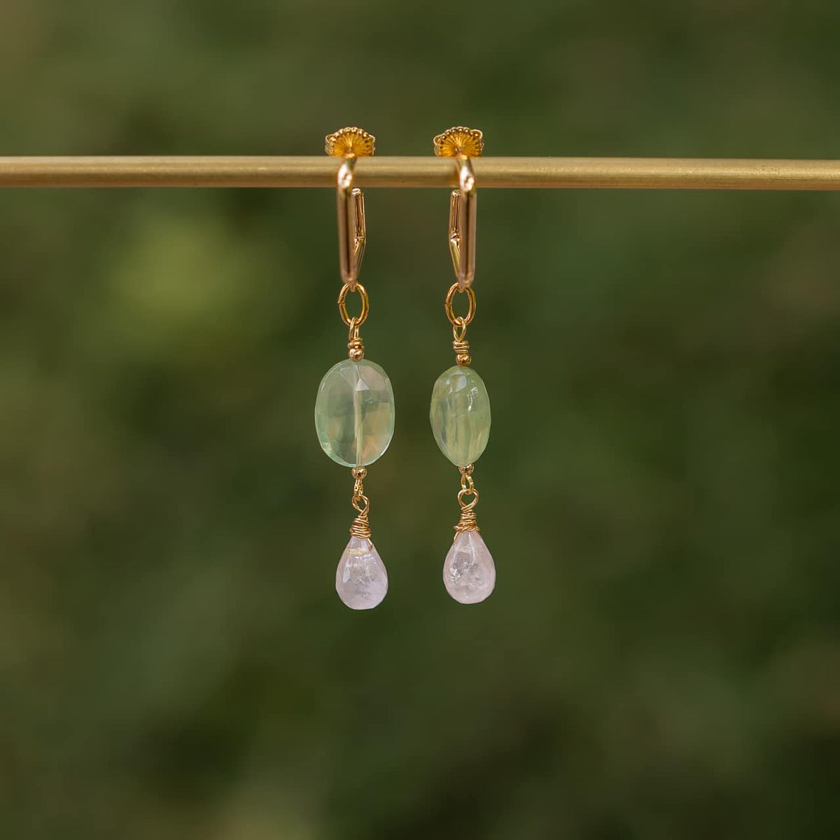 Perles gouttes facettes AA de labradorite de 11/12 mm ( lot de 2 perles )