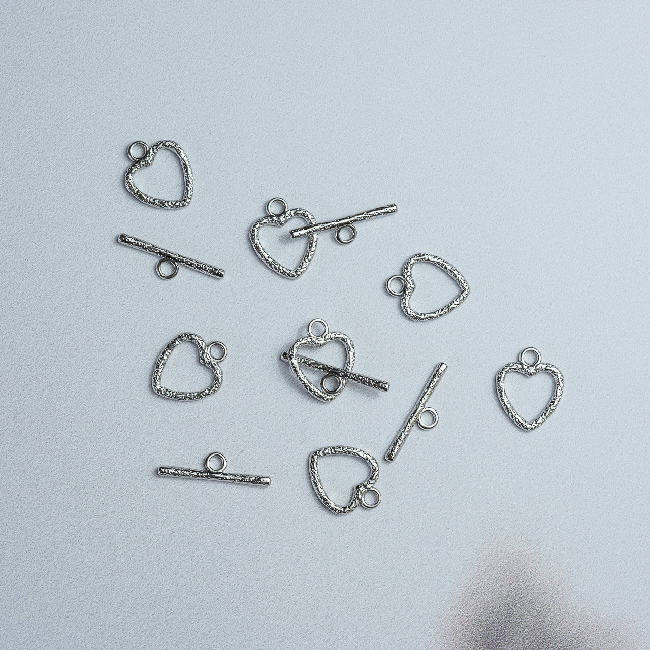 Fermoir T en forme de ♡ acier inoxydable couleur acier de 16,5 mm ( à l&