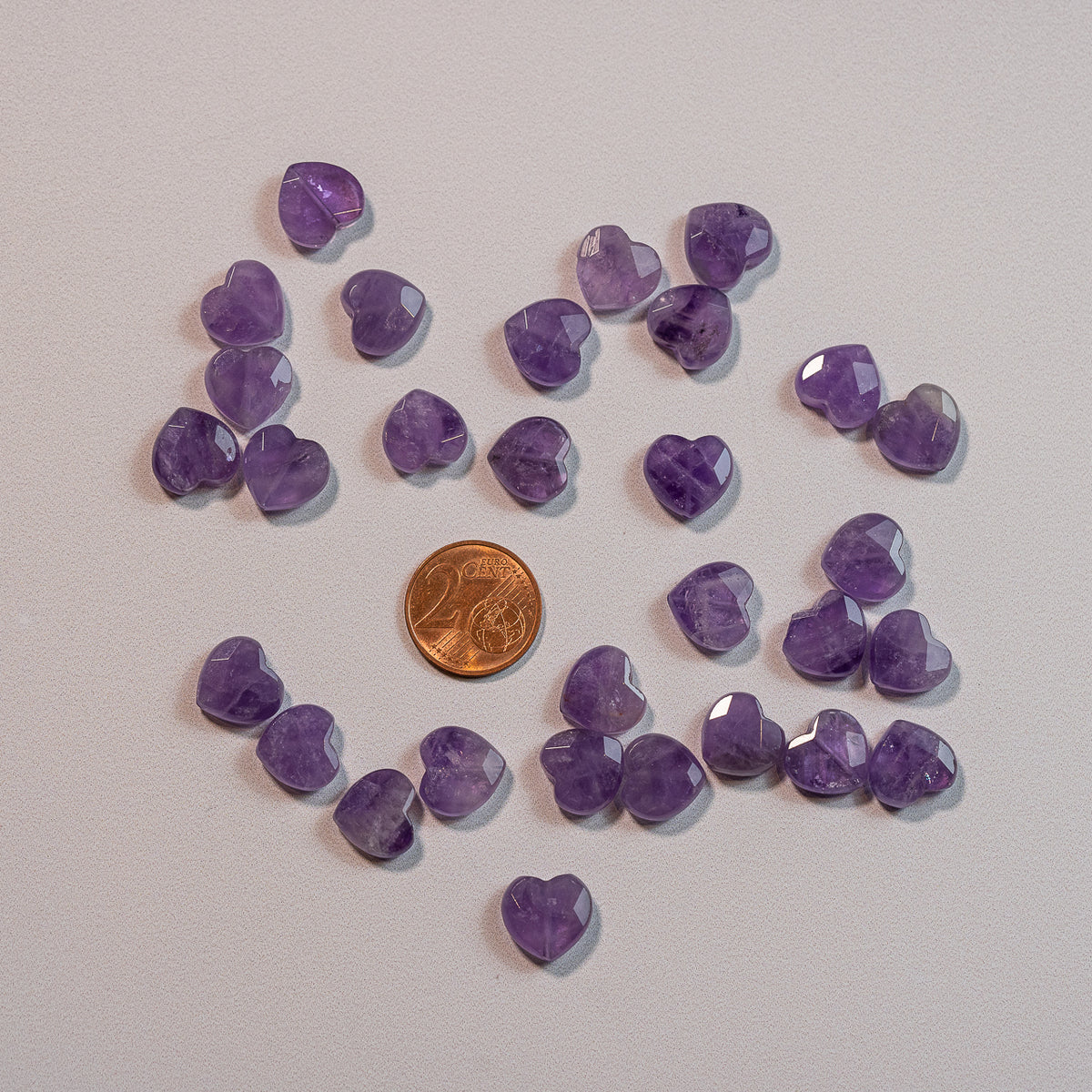 Perles ♡ facettes en Améthyste de 12 mm ( à l&