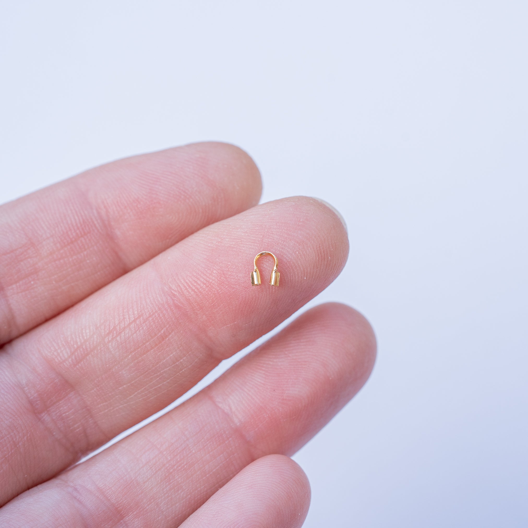 Protèges câble en laiton plaqué or 24k de 5 mm ( vendus par 4 )