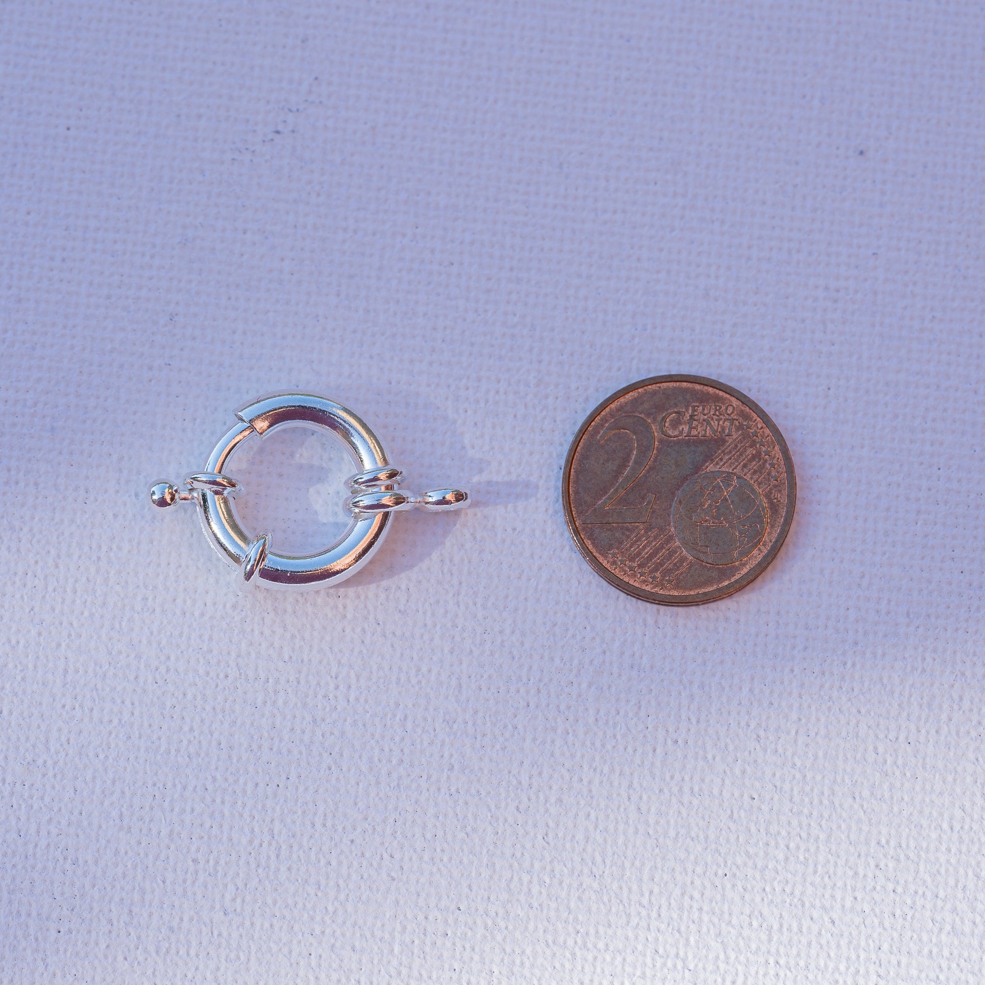 Fermoirs roue en laiton plaqué argent 925 de 16 x 3,5 mm ( à l&