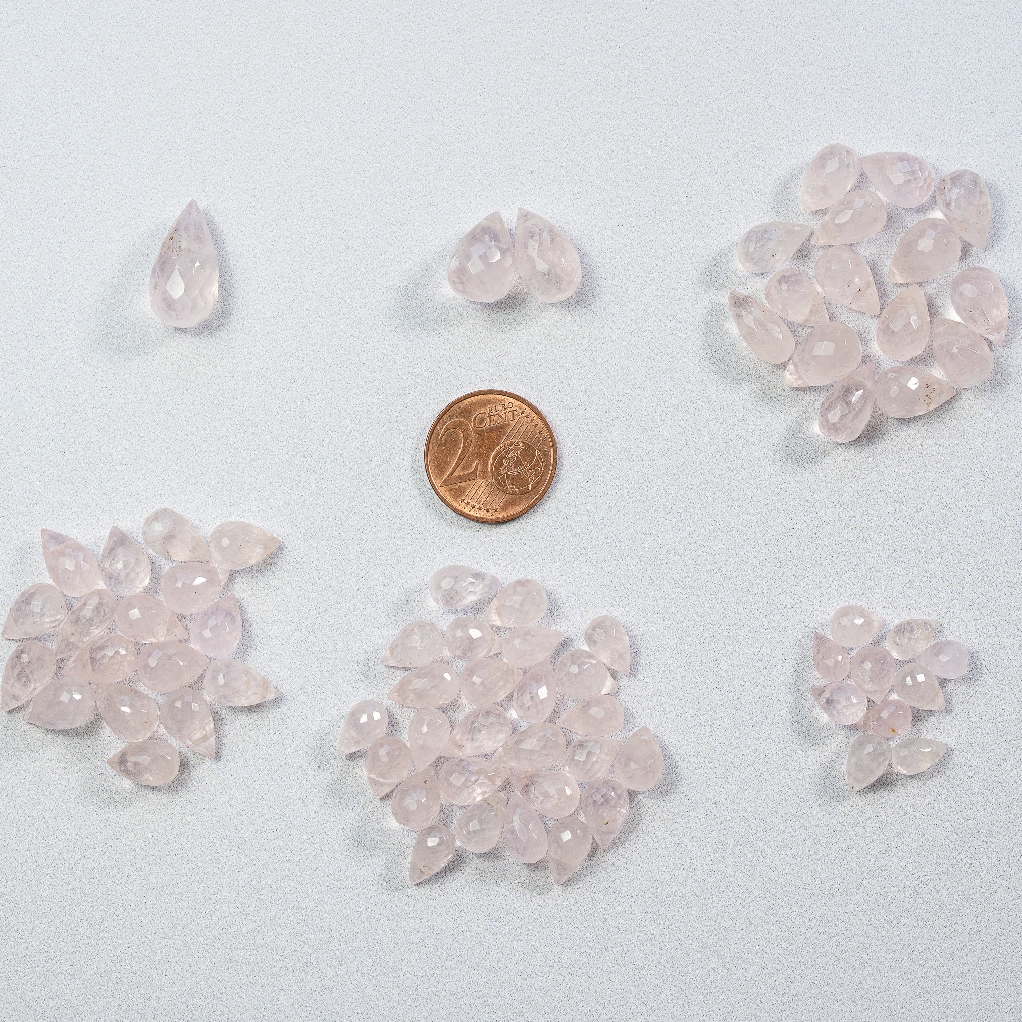 Gouttes facettes de Morganite AA de 9/13 mm ( à l&