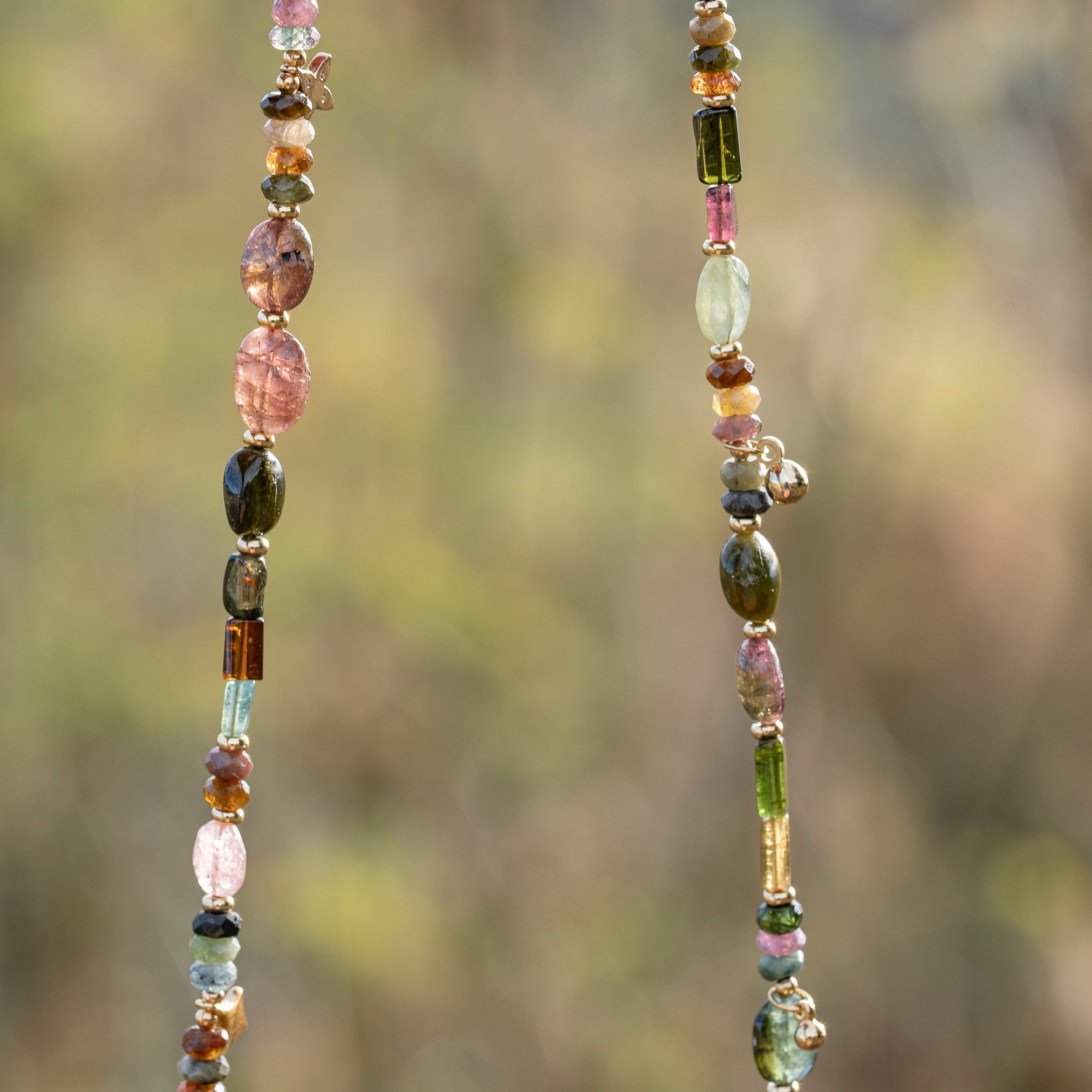 Collier coloré en Tourmaline multicolore différentes formes et tailles ✨
