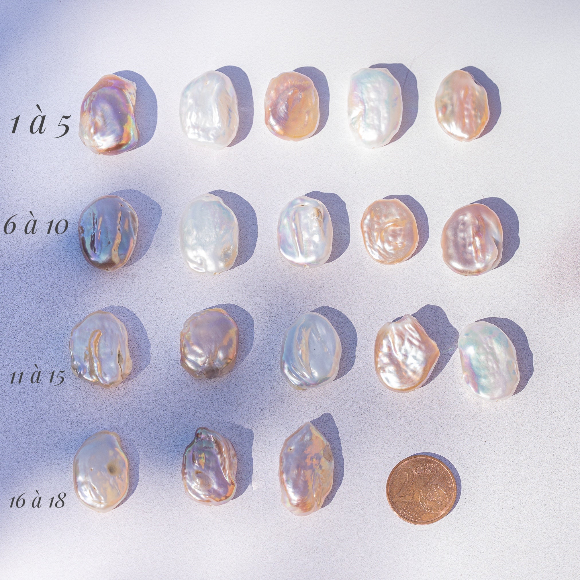 Perles pépites ovales en perles d&