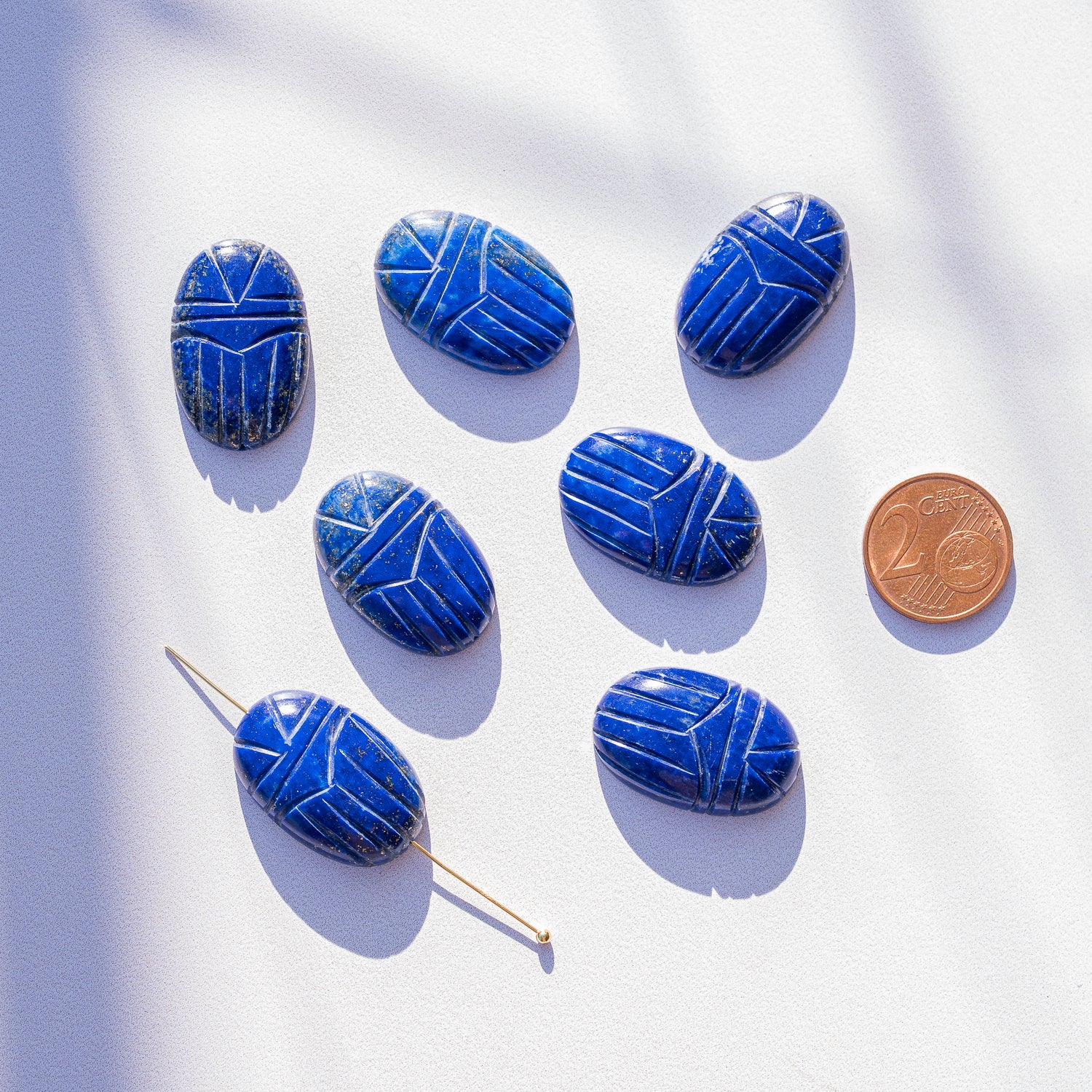 Les &quot; Nidhih &quot; scarabée en Lapis-lazuli de 2,5 cm ( à l&