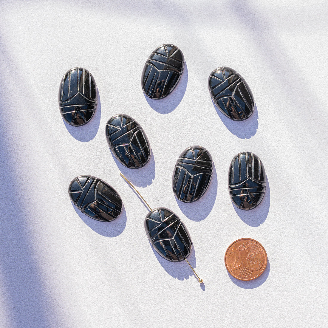 Les &quot; Nidhih &quot; scarabée en Onyx de 2,5 cm ( à l&