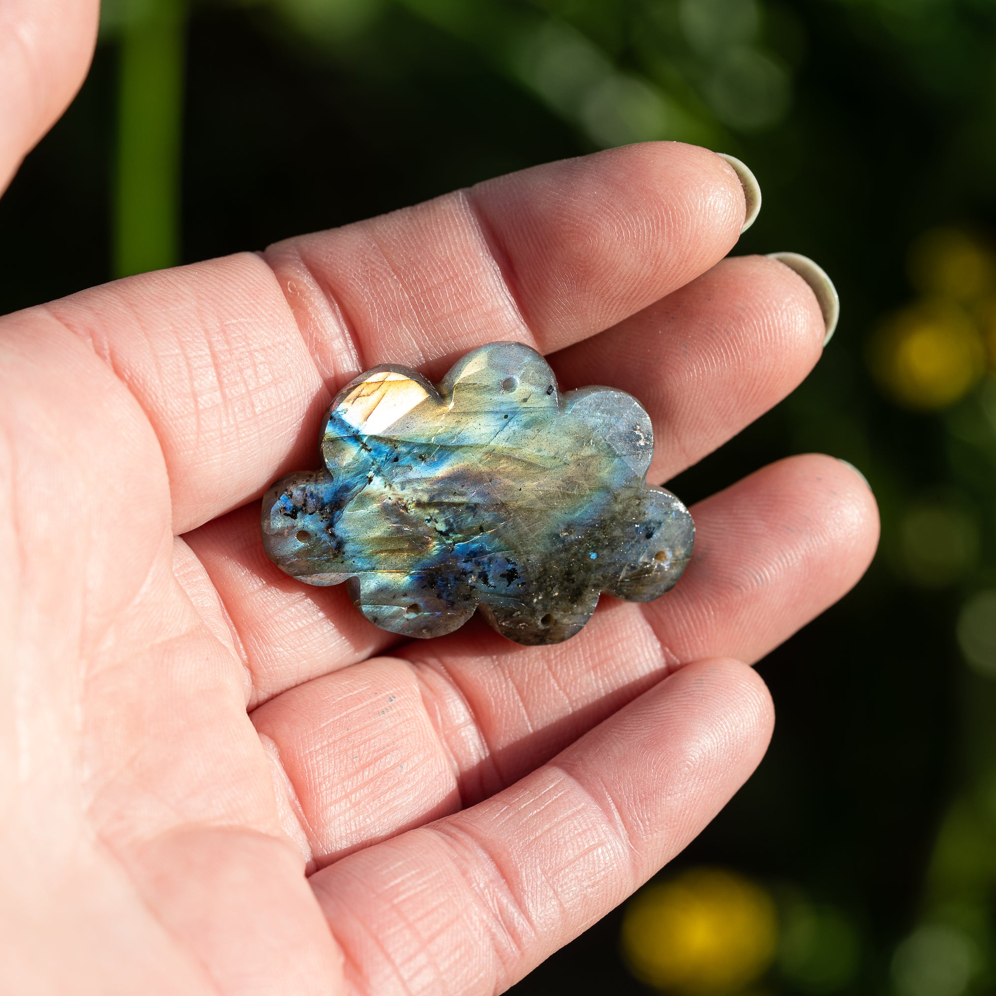 Les &quot; Nidhih &quot; nuages en Labradorite de env 40 mm au choix ( à l&