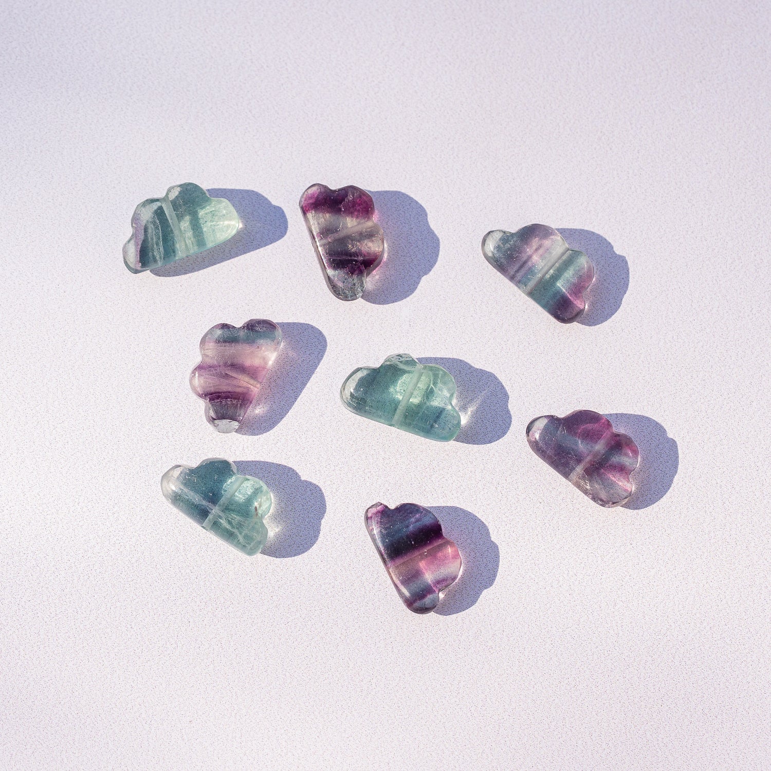 Les &quot; Nidhih &quot; nuages en Fluorite de env 15 x 9 mm au choix ( à l&