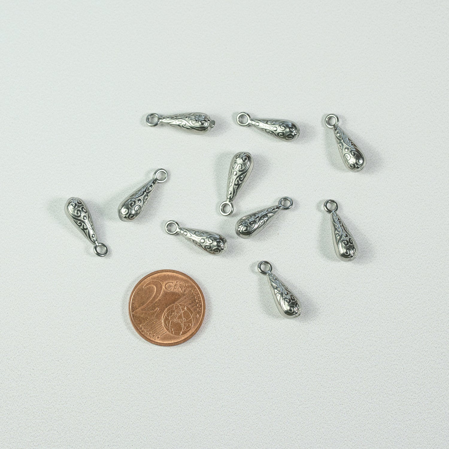 Breloques larmes en acier inoxydable de 16,5 mm ( à l&