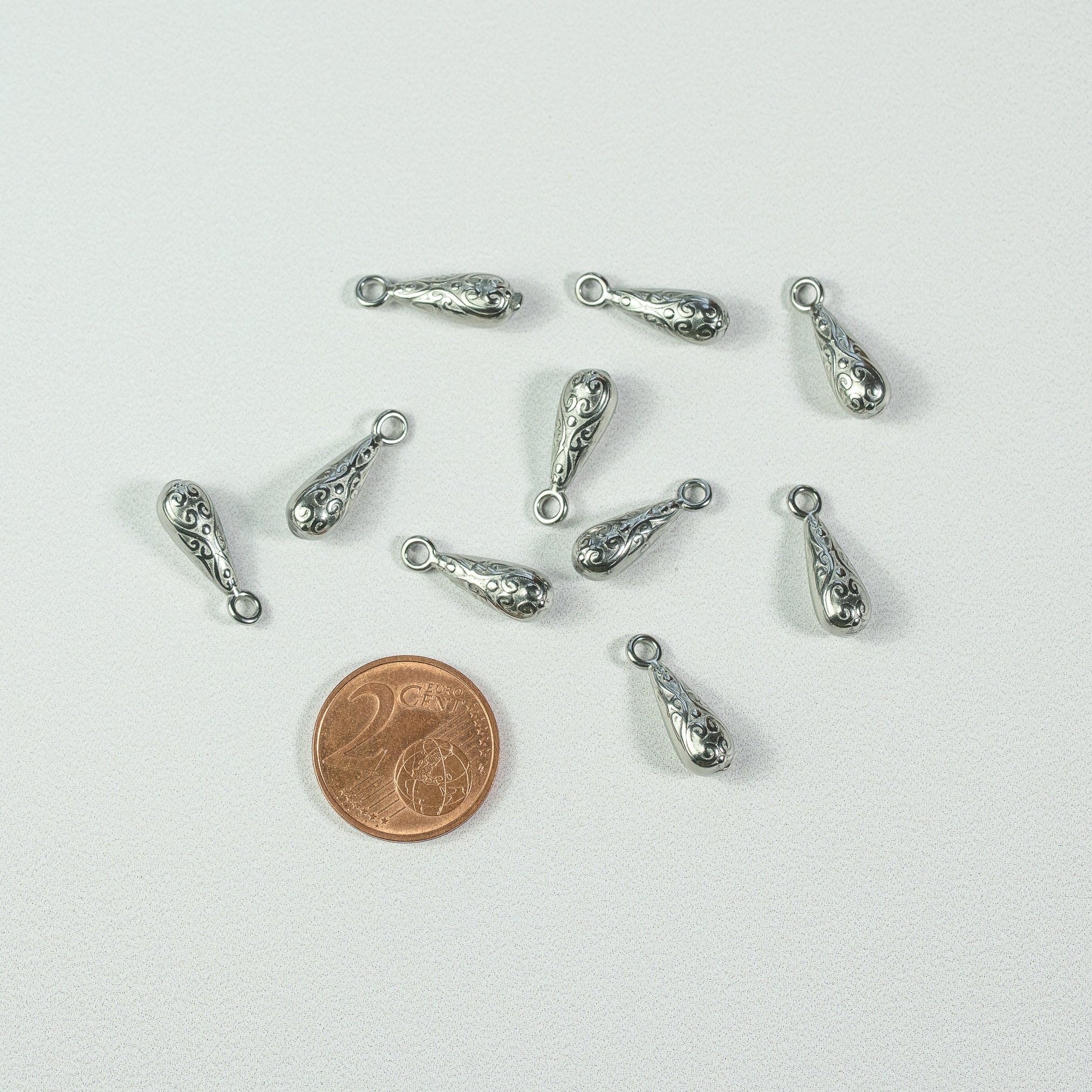 Breloques larmes en acier inoxydable de 16,5 mm ( à l&