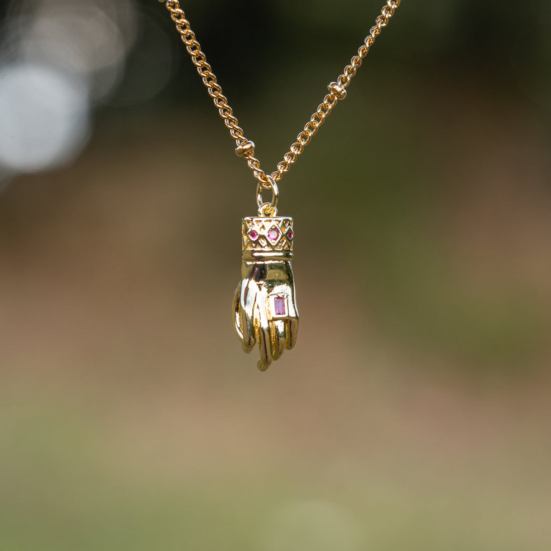 Breloques connecteurs mains en laiton plaqué or 18k et et zirconium rose de 22 mm ( à l&