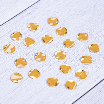 Petites médailles en acier inoxydable plaqué or 24k de 10 mm ( lot de 2 )
