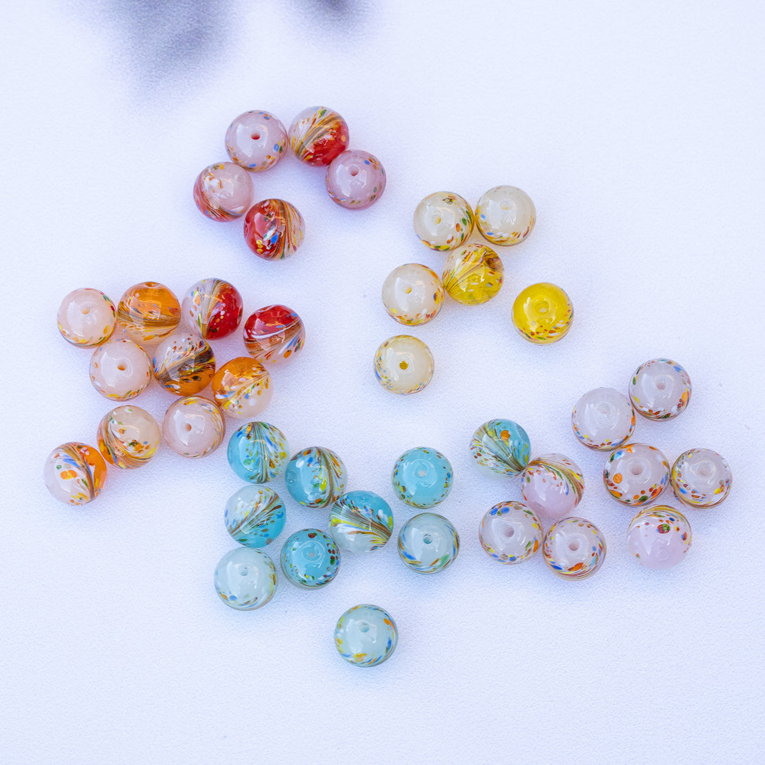 Perles en verre de 12 mm couleur au choix ( à l&
