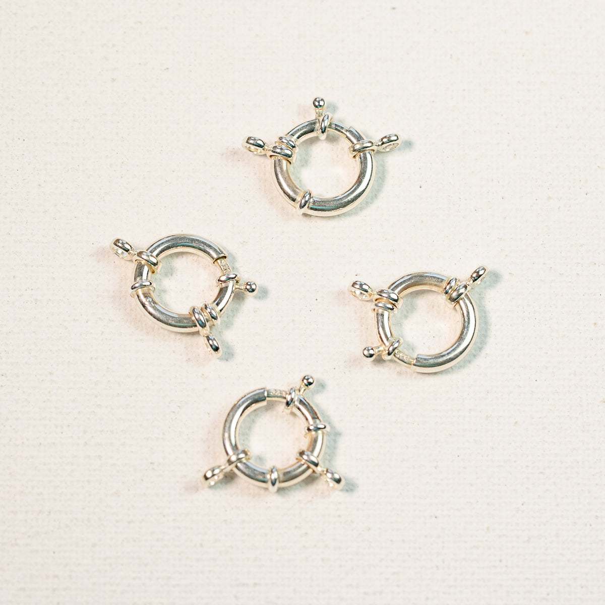 Fermoirs roue/bouée en argent 925 de 15 mm ( à l&
