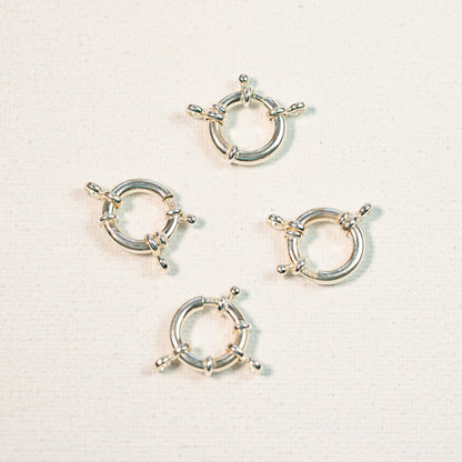 Fermoirs roue/bouée en argent 925 de 15 mm ( à l&