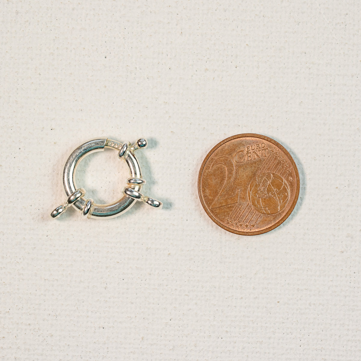Fermoirs roue/bouée en argent 925 de 15 mm ( à l&