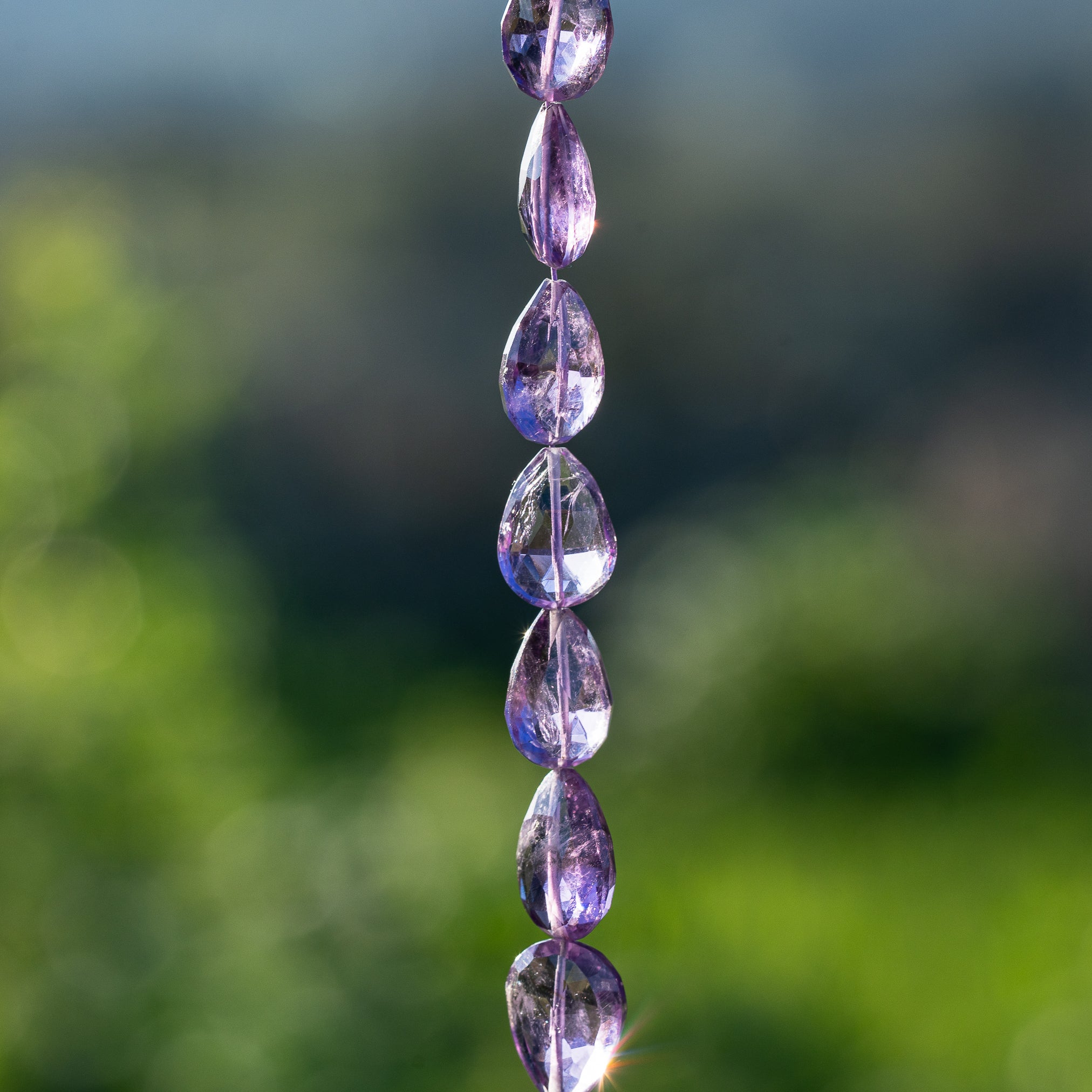 Perles gouttes facettes en Améthyste de env 11 à 16 mm ( à l&