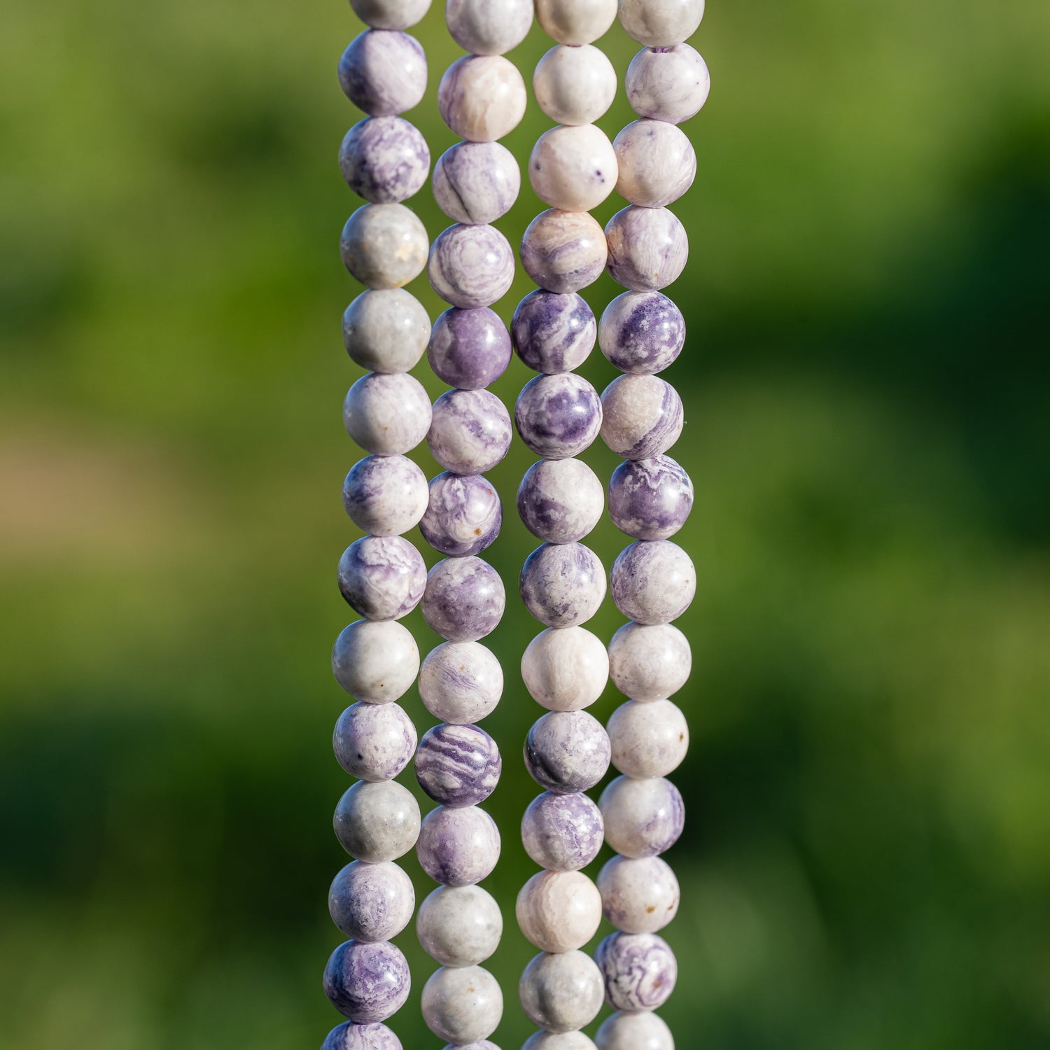 Perles rondes lisses de Tiffany stone de 8 mm ( rang de env505 perles )