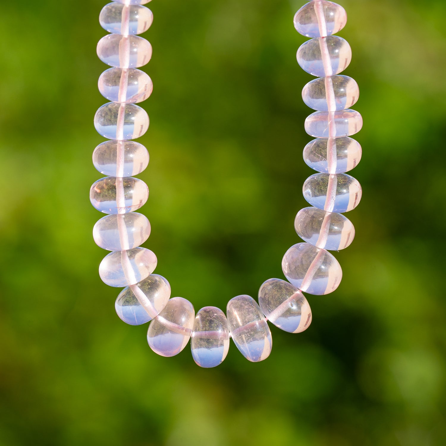 Perles rondelles lisses de Quartz rose de 6 à 10 mm ( lot de 2 )