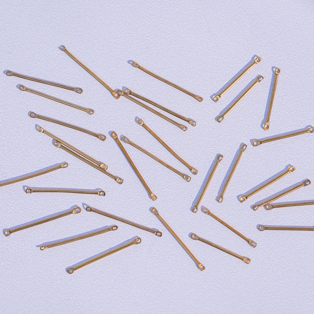 Connecteur barre en acier inox plaqué or 18k de 20 ou 25 mm ( à l&