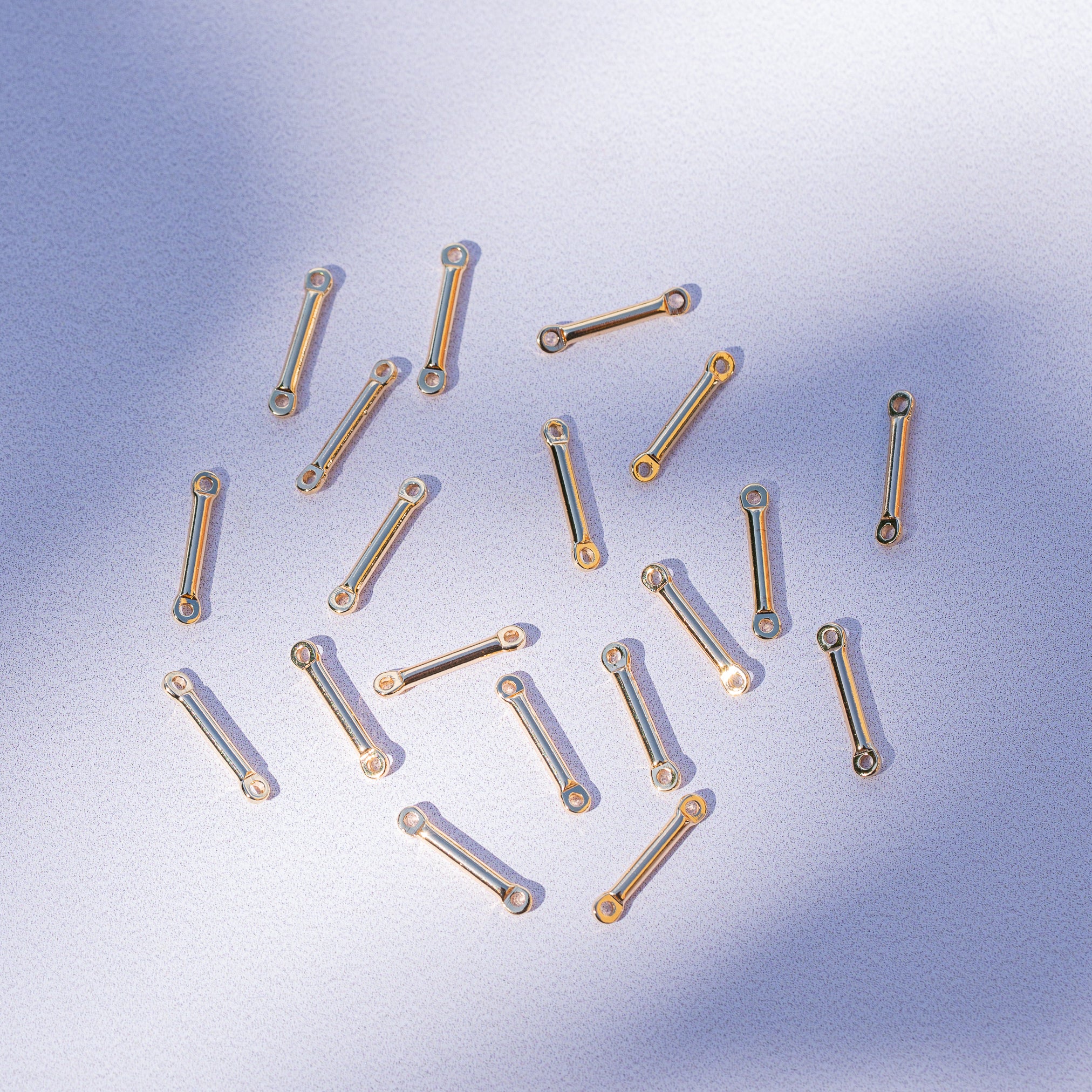 Connecteur barre en laiton plaqué or 18k de 13 mm ( à l&