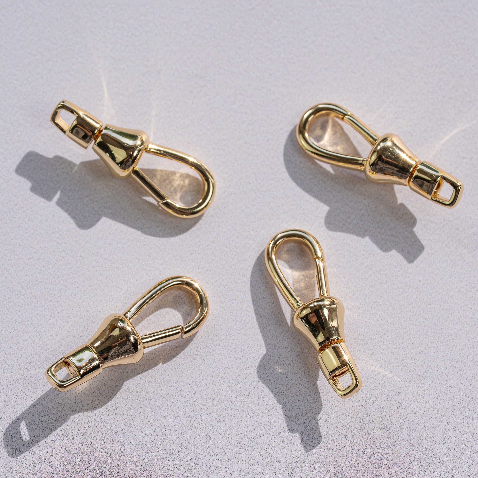 Fermoirs à ressort pivotant en laiton plaqué or 18k de 24 mm ( à l&