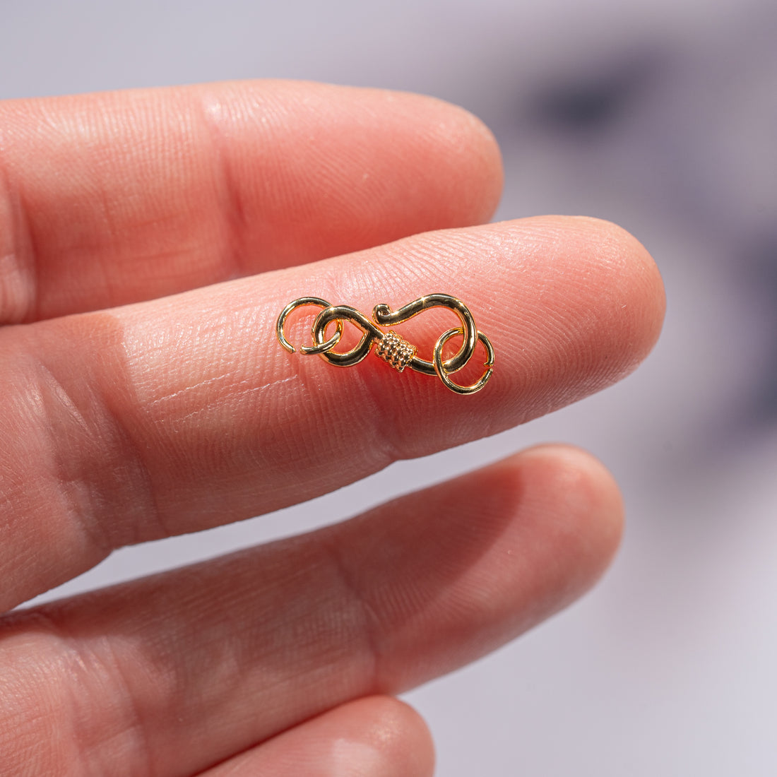 Fermoirs crochet en S en laiton plaqué or 18k de 19,5 mm ( à l&